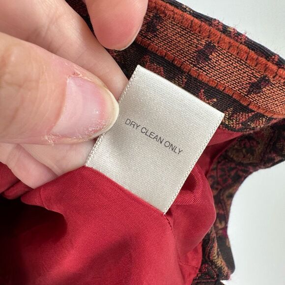 Christopher Banks Women's Floral Southern Tapestry Western Button Vest Red Large - Picture 6 of 10